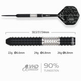 One80 Luxor II Darts - Steel Tip -90% Tungsten - Iota