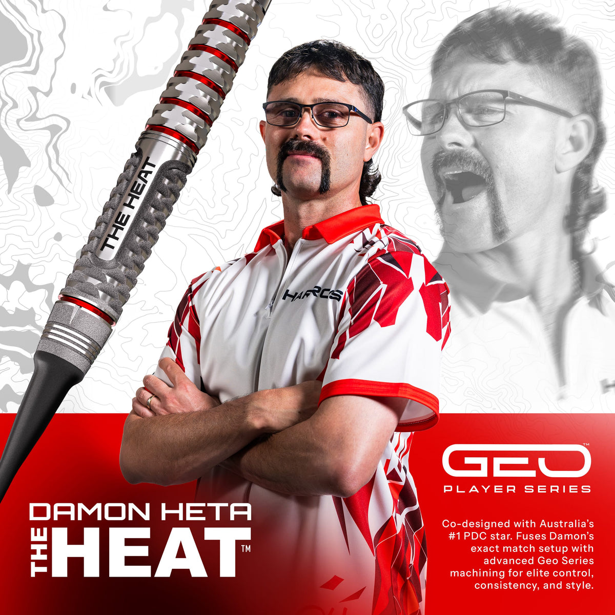 Harrows Damon Heta Darts - Soft Tip - 90% Tungsten - Geo 20g