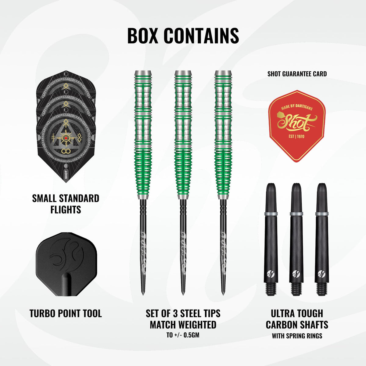 Shot Alchemy Turbo Darts - Steel Tip - 90% Tungsten - Mythril