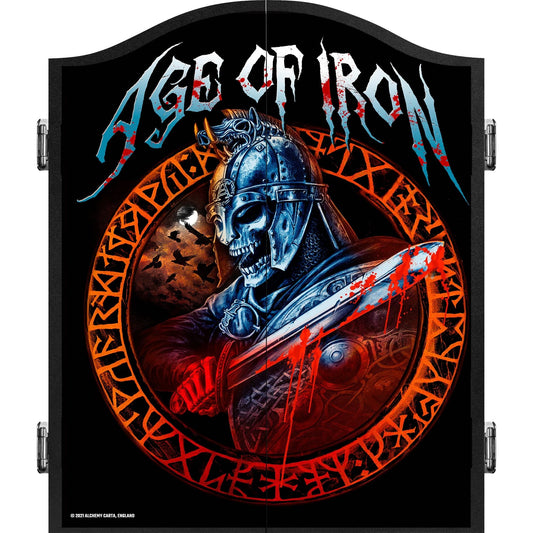 Alchemy Dartboard Cabinet - Official Licensed - Professional Design - Black - Age of Iron
