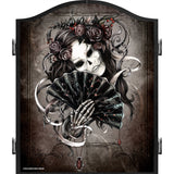 Alchemy Dartboard Cabinet - Official Licensed - Professional Design - Black - Skeleton Fan