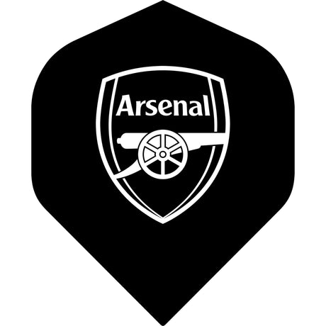 Arsenal FC Dart Flights - Official Licensed - No2 - Std - The Gunners - F2 - Black - 2 Sided Mono