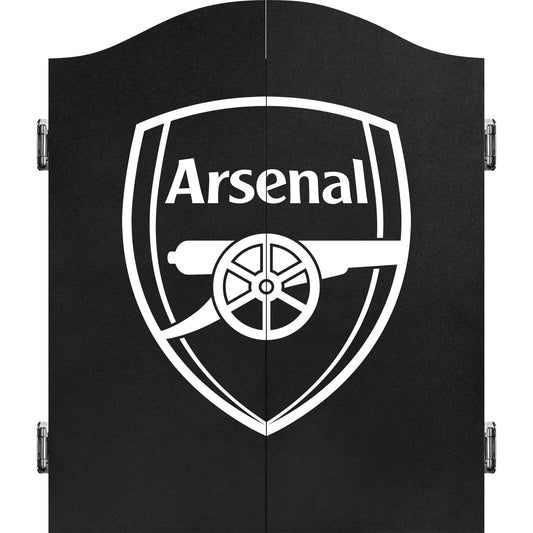 Arsenal FC Dartboard Cabinet - Official Licensed - The Gunners - C3 - Black - Mono Crest