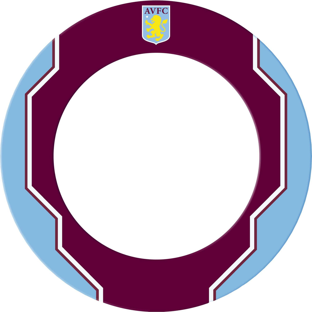 Aston Villa FC Dartboard Surround - Official Licensed - AVFC - S4 - Geo Design