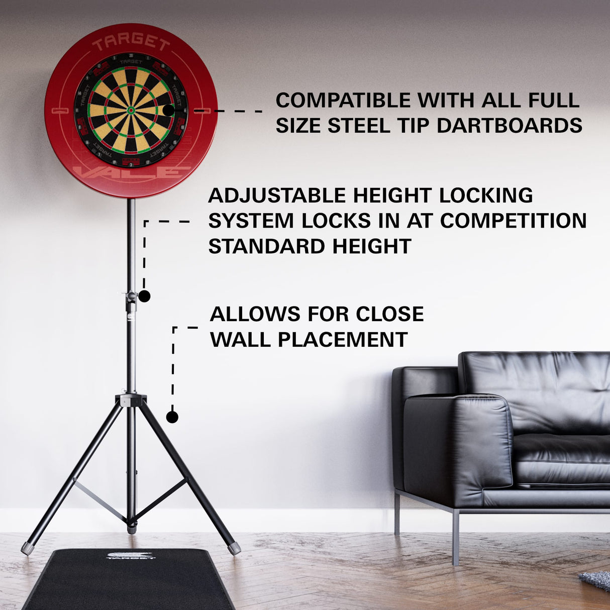 Target Travel Dartboard Stand - Portable