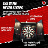 Ruthless Home Darts Centre - Cabinet with USB Light - Black