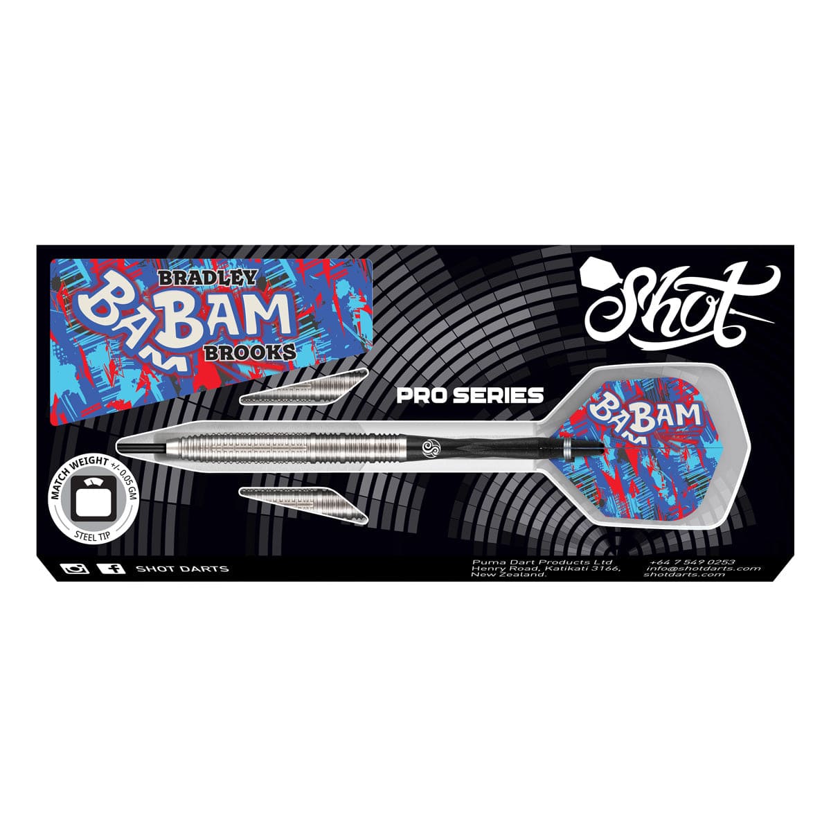Shot Bradley Brooks Darts - Steel Tip - 90% Tungsten - Gen 2
