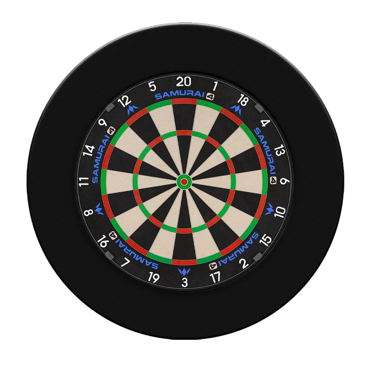 Mission Samurai 4 Dartboard Set - Dart Board & Surround Samurai 4 White / Plain Black