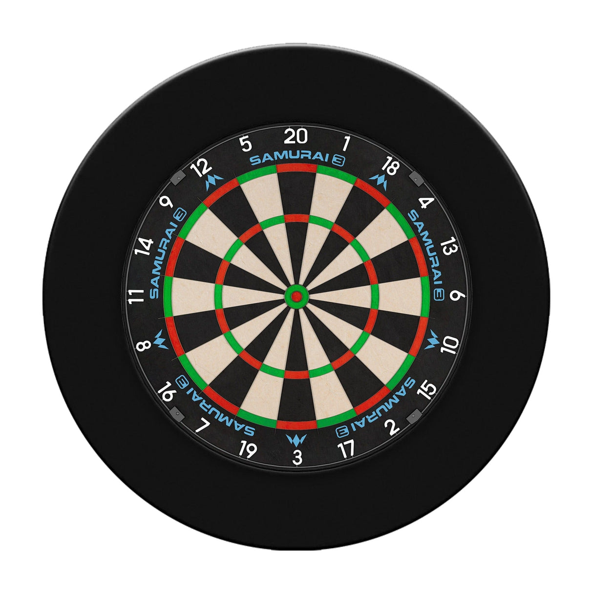 Mission Samurai 3 Dartboard Set - Dart Board & Black Surround