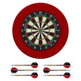 Mission Samurai 3 Dartboard Set - Dart Board, Red Surround & 2 sets of Brass Darts