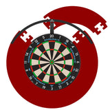 Mission Samurai 3 Dartboard Set - Dart Board, Red Jigsaw Surround & Torus 120 Light