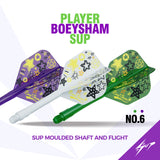 Caliburn SUP Dart Flights - Moulded Shaft & Flight - Boeysham - Standard No6