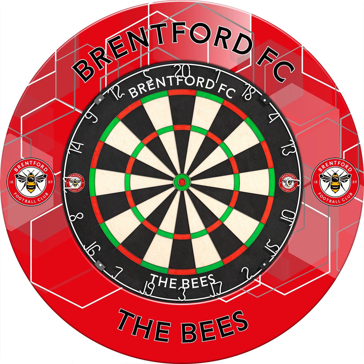 Brentford FC - Official Licensed - The Bees - Dartboard Surround - S1 - Red