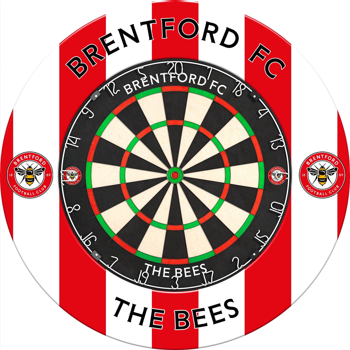 Brentford FC - Official Licensed - The Bees - Dartboard Surround - S2 - Stripes