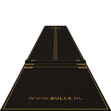 Bulls Advantage Carpet Dart Mat - with oche - Black  & Gold - 300 x 85cm