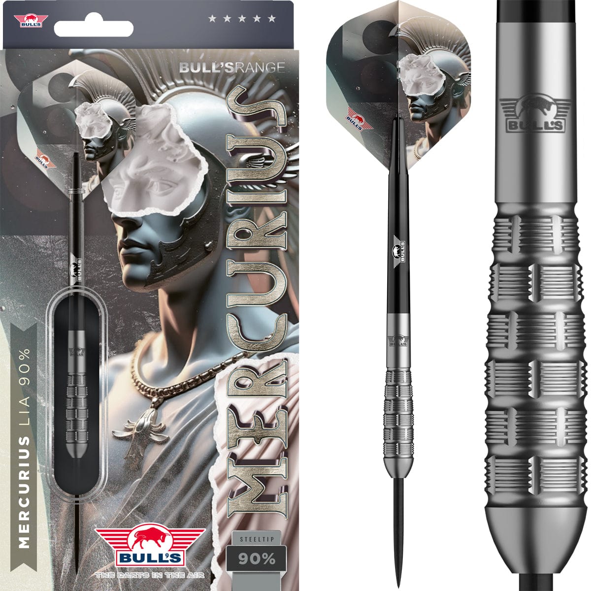 Bulls Mercurius Darts - Steel Tip - 90% Tungsten - Lia