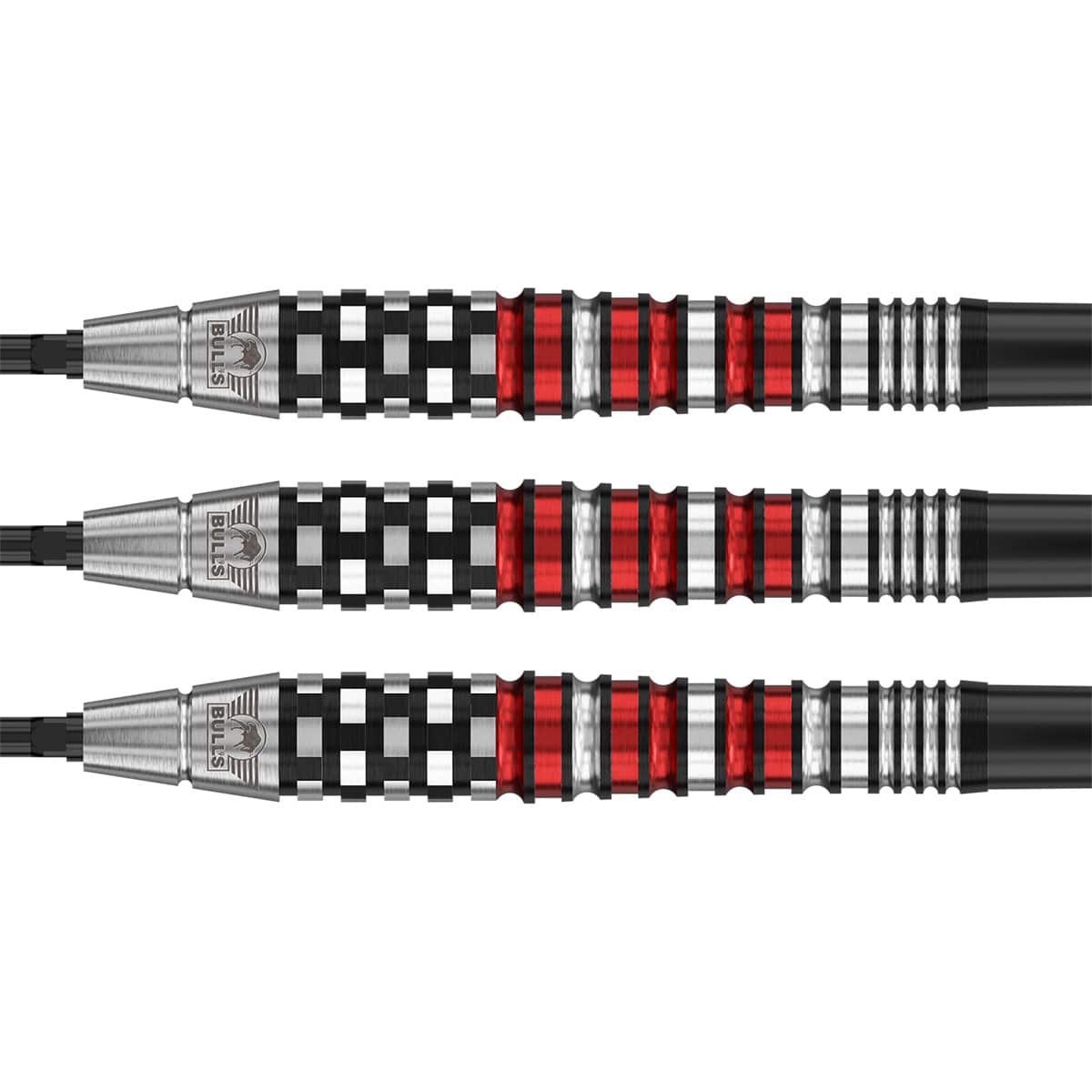 Bulls Smoke CP Darts - Steel Tip - 90% Tungsten - Red Flare
