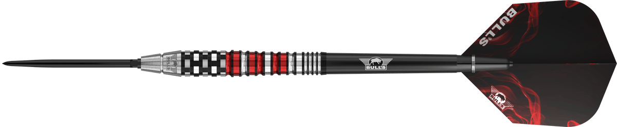 Bulls Smoke CP Darts - Steel Tip - 90% Tungsten - Red Flare