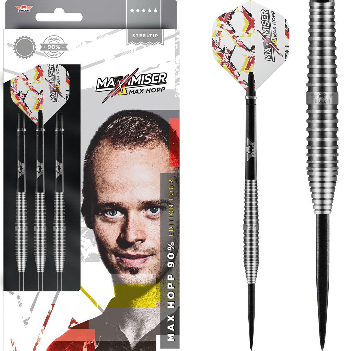 Bulls Max Hopp Darts - Steel Tip - 90% - Maximiser - Edition 4 22g