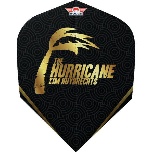Bulls Kim Huybrechts Dart Flights - 100 - No2 - Std - Hurricane - E2 Black