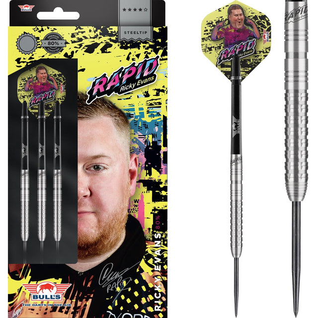 Bulls Ricky Evans Darts - Steel Tip - 80% - Rapid - Natural 21g