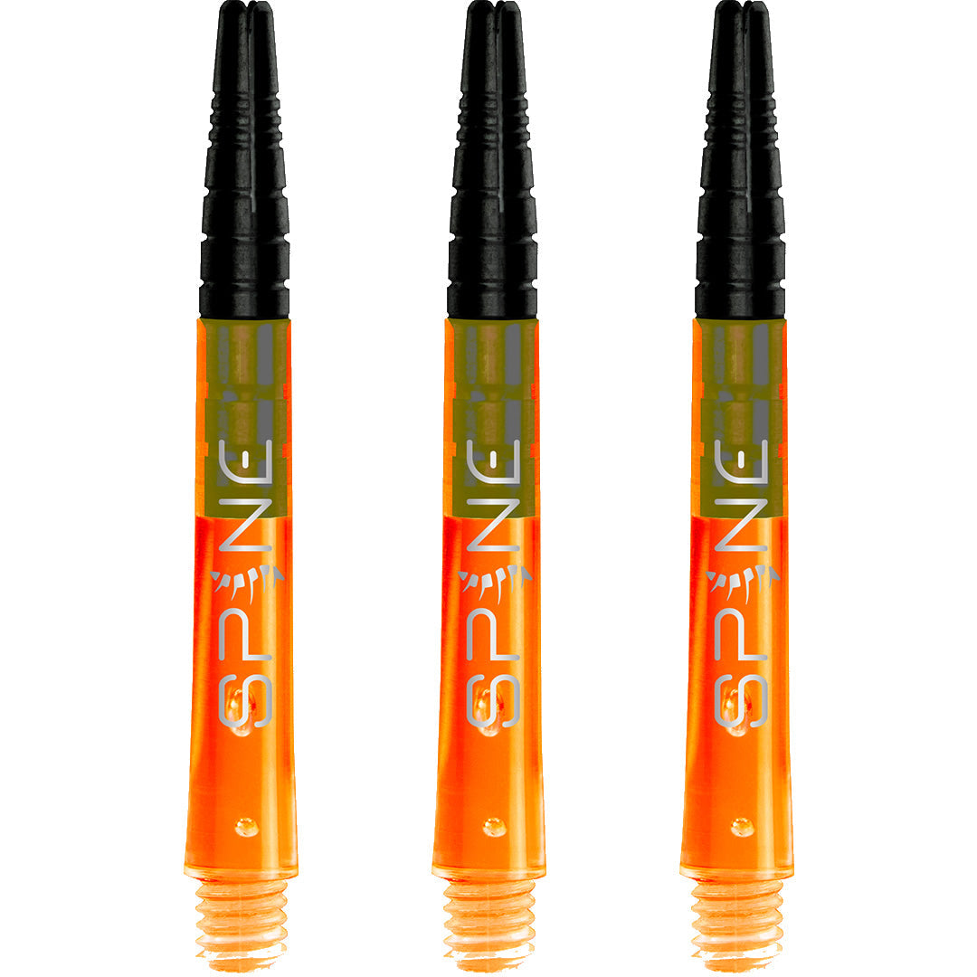 Bulls Spine Dart Shafts - Polycarbonate with Aluminium Top - Orange