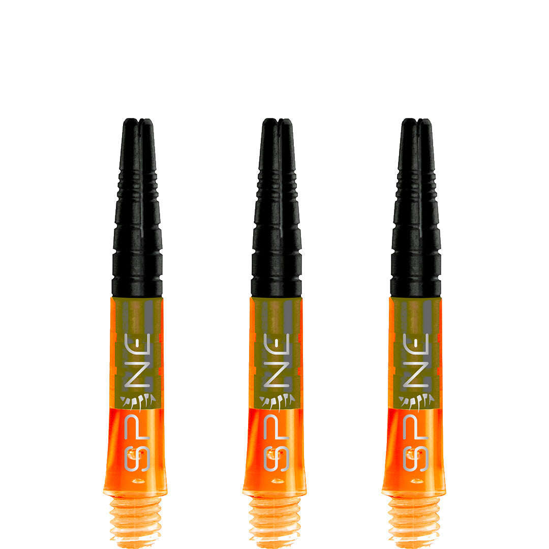 Bulls Spine Dart Shafts - Polycarbonate with Aluminium Top - Orange
