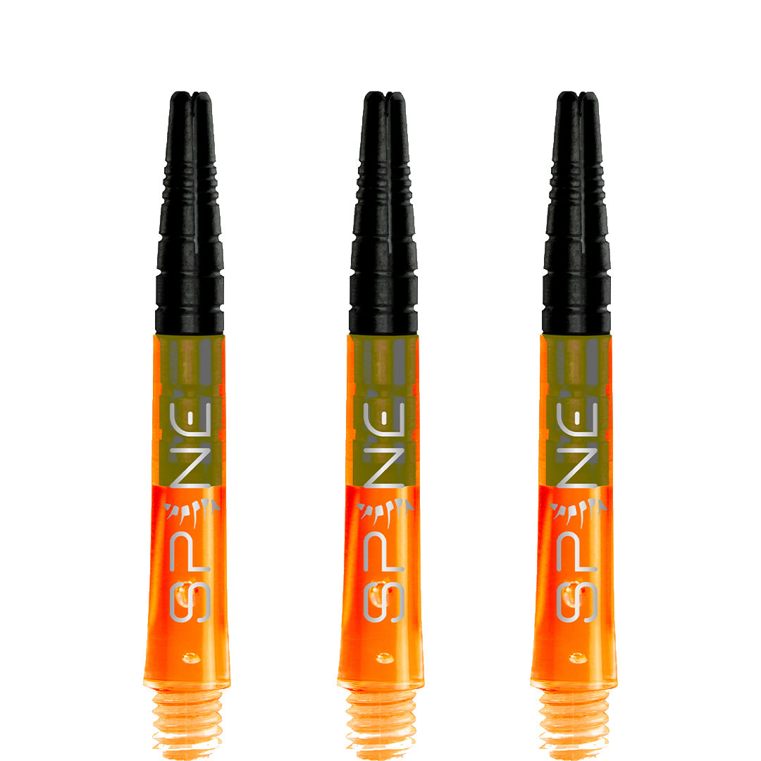 Bulls Spine Dart Shafts - Polycarbonate with Aluminium Top - Orange