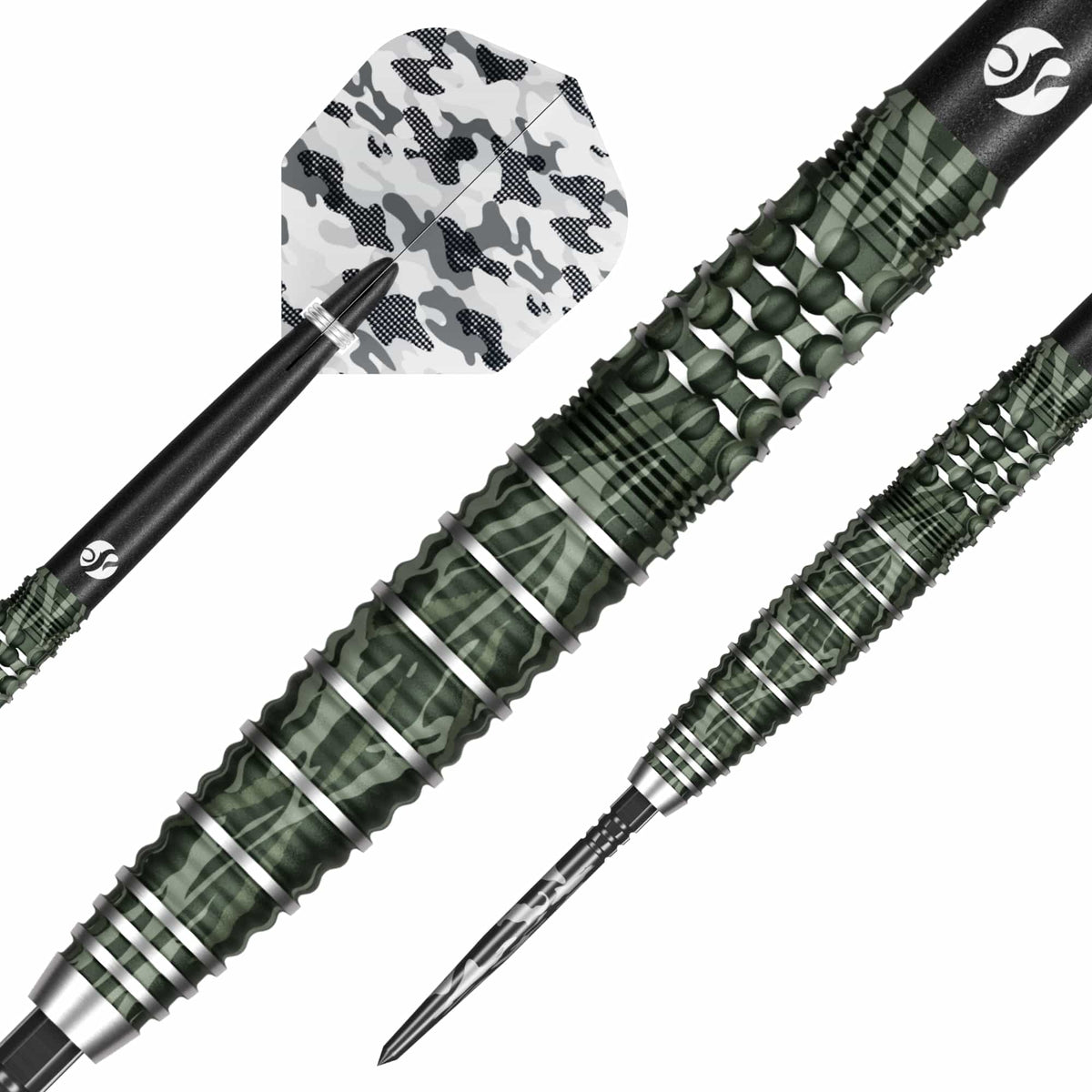 Shot Camo Turbo Darts - Steel Tip - 90% Tungsten - Ghillie