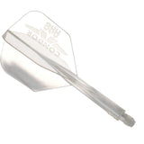 Condor AXE Logo Dart Flights - Small - Clear & Silver Medium