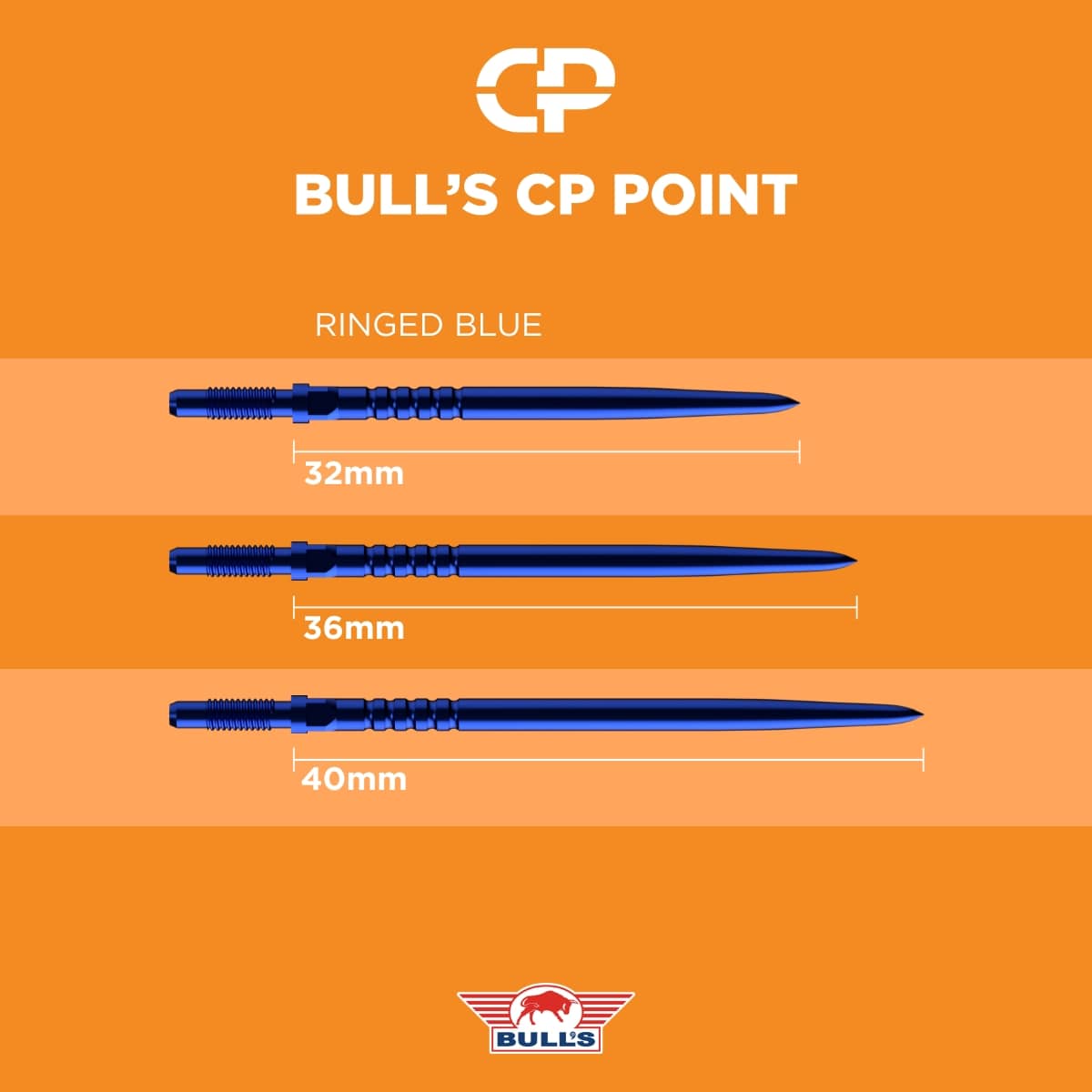 Bulls CP Dart Points - Steel Tip - Ringed