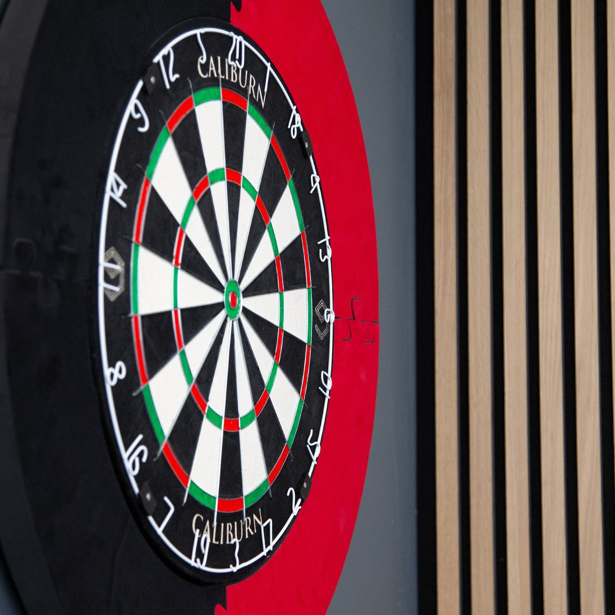 Caliburn EVA Dartboard Surround - Jigsaw 4 Piece - Lightweight - Black & Red