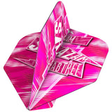 Mission Solo Dart Flights - 100 Micron - Standard No6 - Cam Crabtree - Pink
