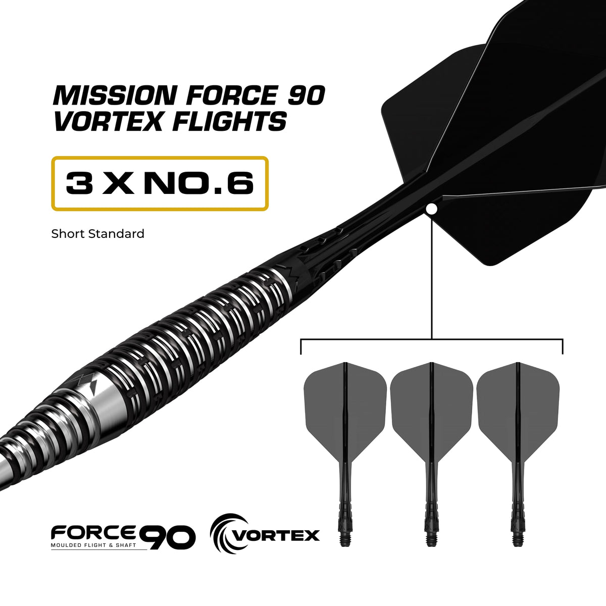 Mission Cameron Carolissen R2.5 Darts - Steel Tip - 95% Tungsten