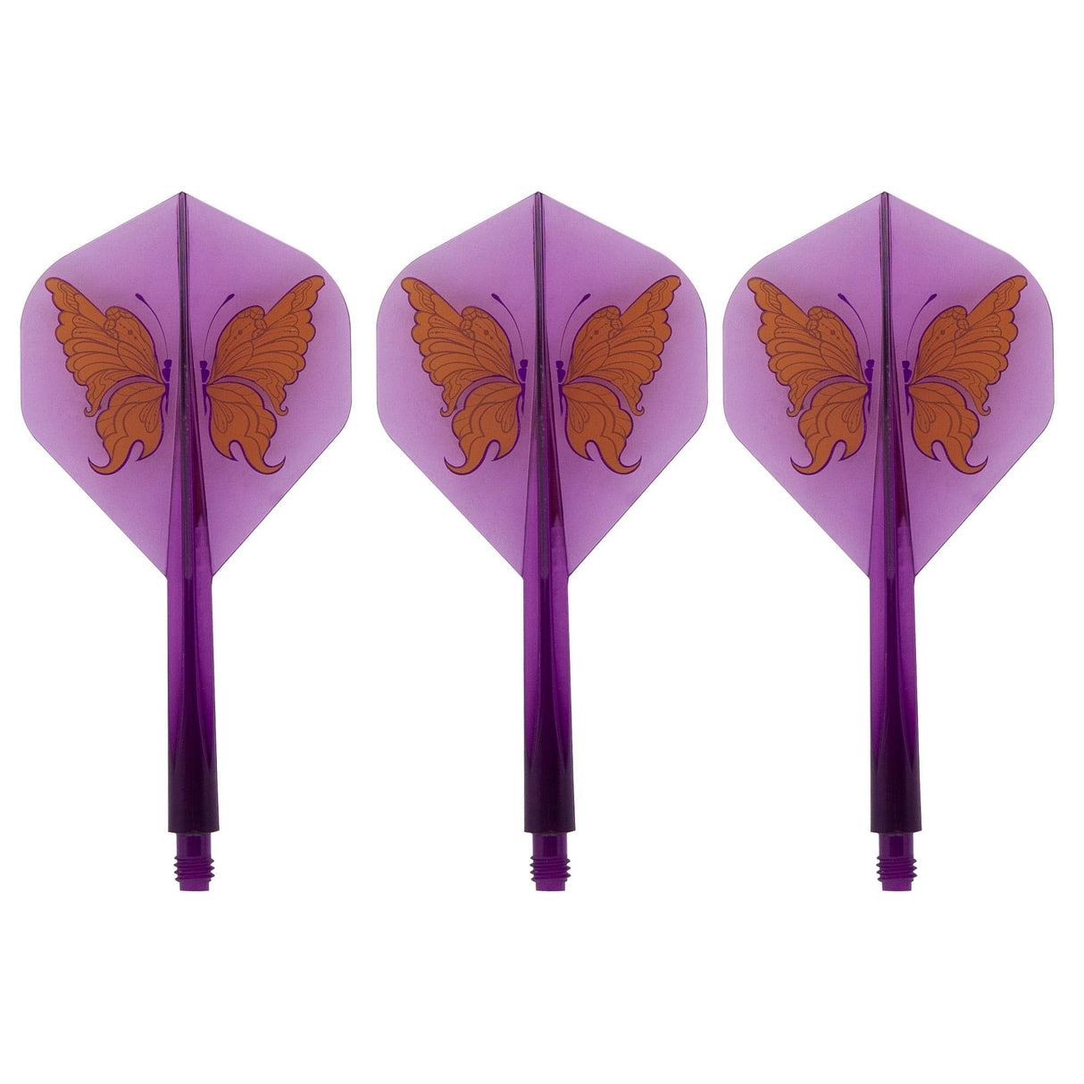 Condor AXE Dart Flights - Standard - Swallowtail Butterfly - Clear Purple
