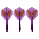 Condor AXE Dart Flights - Standard - Swallowtail Butterfly - Clear Purple