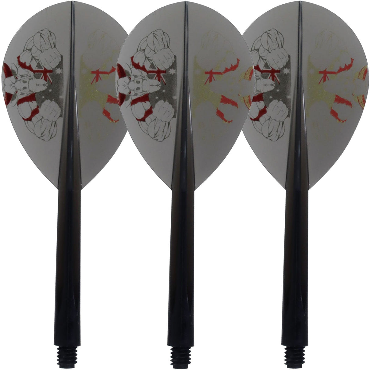 *Condor Dart Flights - Zero Stress - Teardrop - The Bull - Clear Black