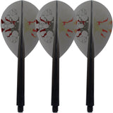 *Condor Dart Flights - Zero Stress - Teardrop - The Bull - Clear Black