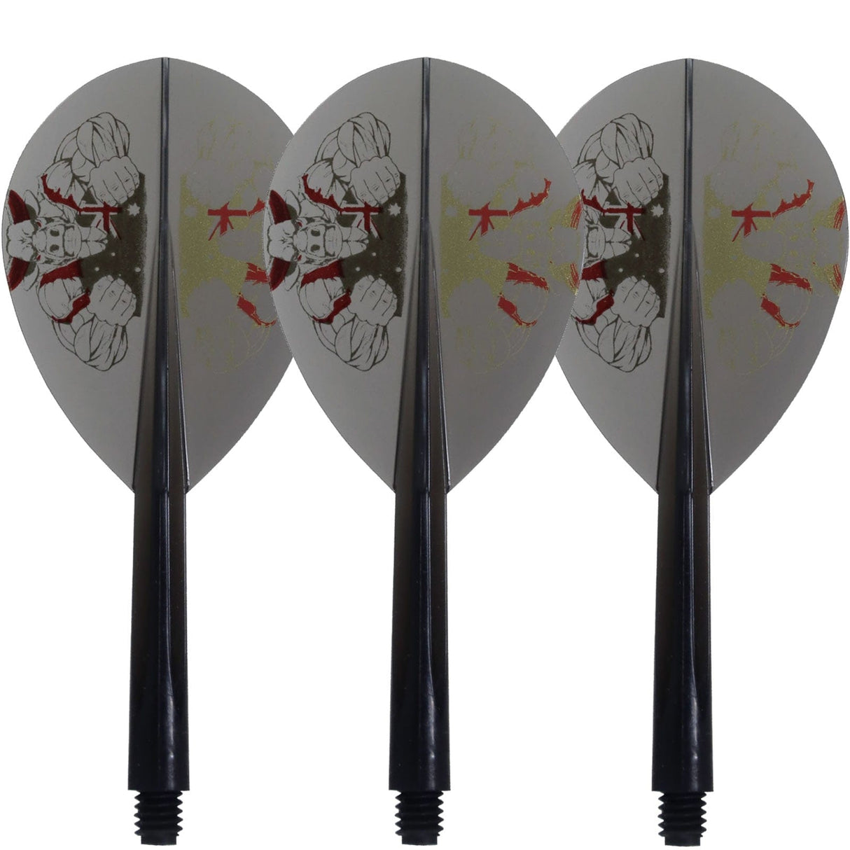 *Condor Dart Flights - Zero Stress - Teardrop - The Bull - Clear Black
