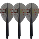 *Condor Dart Flights - Zero Stress - Teardrop - The Bull - Clear Black