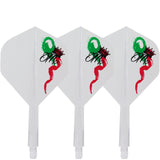 Condor AXE Dart Flights - Standard - Red Crown - Clear