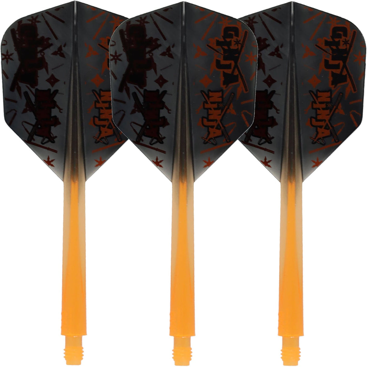 Condor AXE Dart Flights - Matt Campbell - Ginja Ninja - Small - Black & Orange