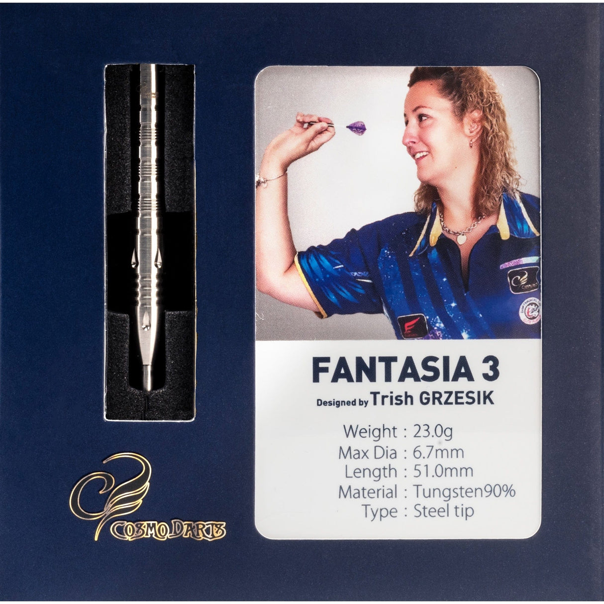 *Cosmo Darts - Steel Tip Tungsten - Trish Grzesik - Fantasia 3 - 23g 23g