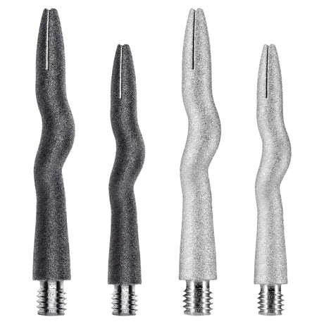 Caliburn Curly Dart Shafts - Aluminium - Sandblasted