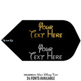 Personalised Flights - Hot Foil - 5 Sets - Poly Plain - Slim - Black