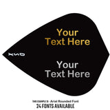 Personalised Flights - Extra Strong - Hot Foil - 5 Sets - Kite - Black