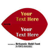 Personalised Flights - Extra Strong - Hot Foil - 5 Sets - Pear - Red