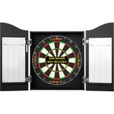 Def Leppard Dartboard Cabinet - Official Licensed - C1 - Premium Black - Shattered Glass