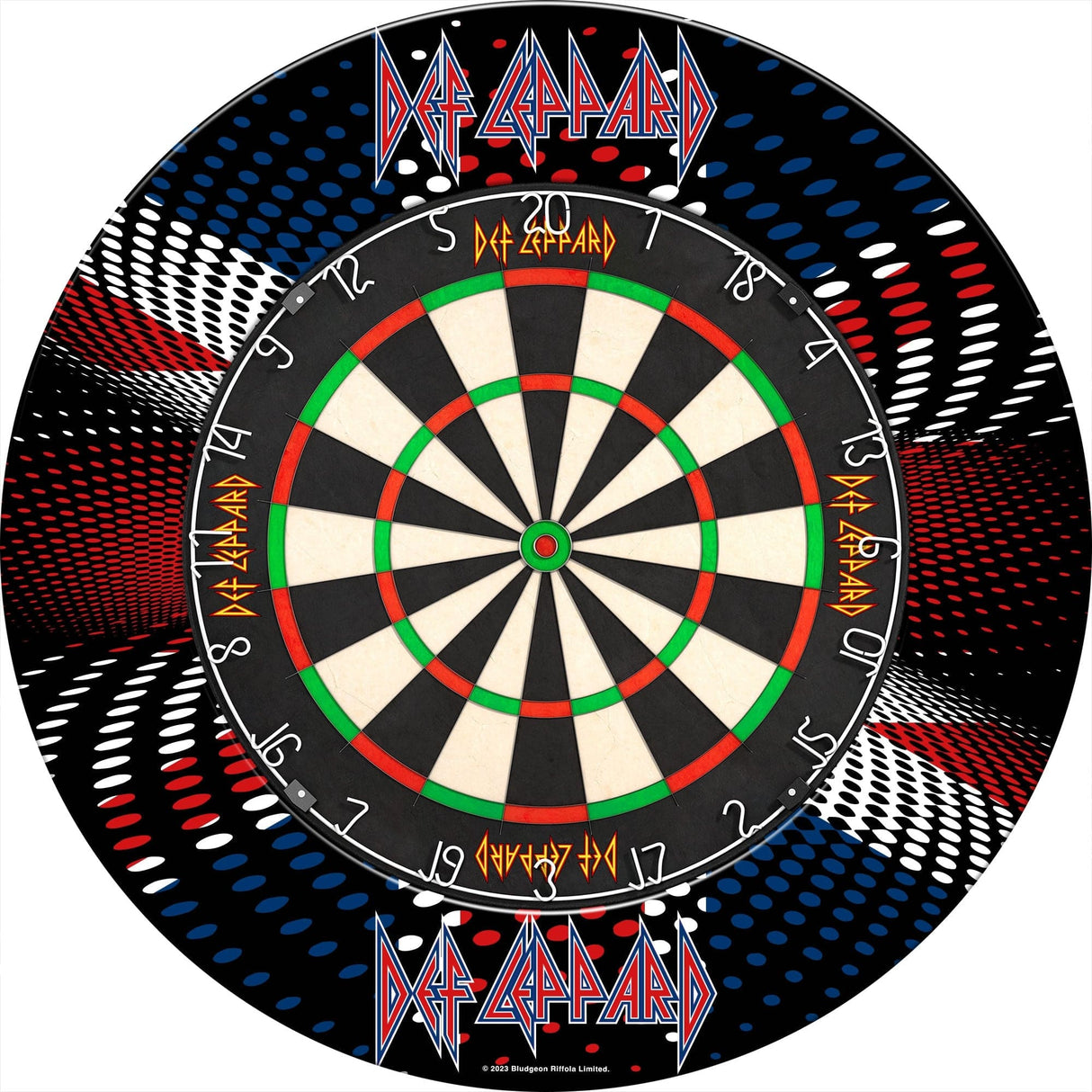 Def Leppard Dartboard Surround - Official Licensed - S3 - Professional - Union Jack