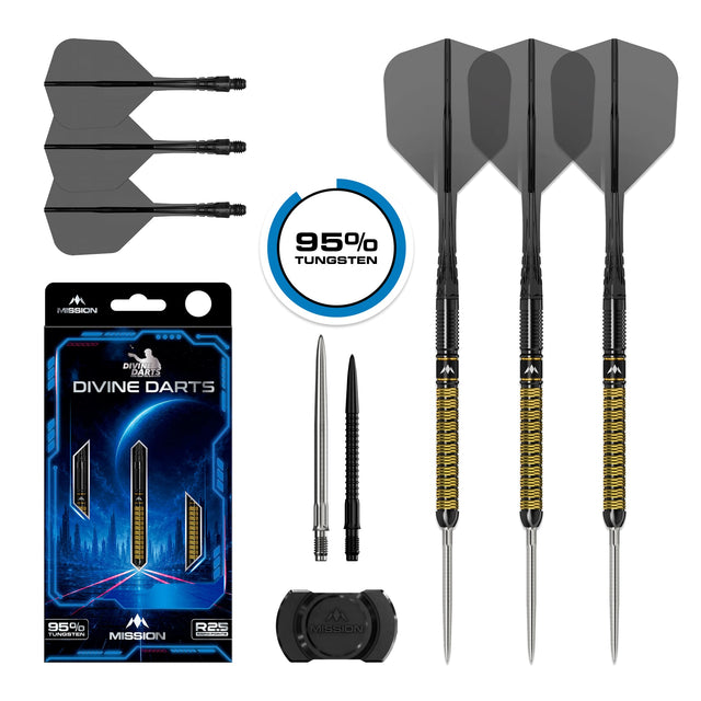 Mission Collab Series R2.5 Darts - Steel Tip - 95% Tungsten - Jake Kenyon 24g